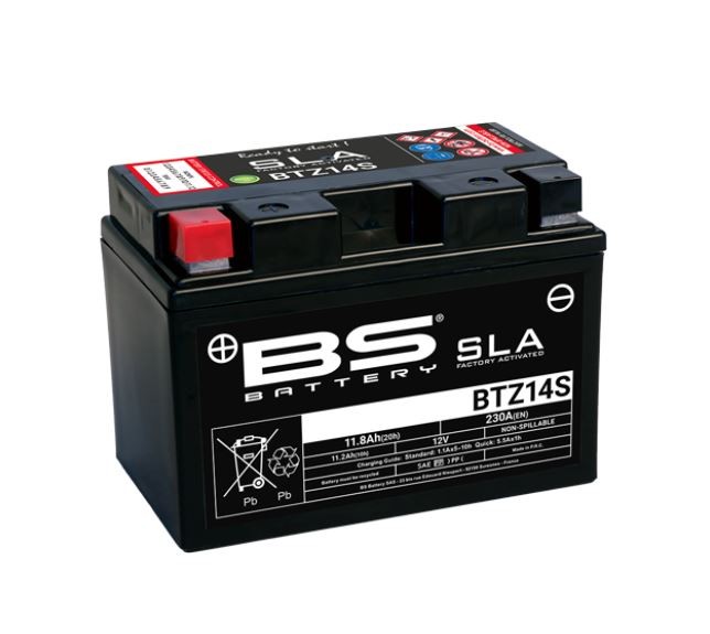 FITS BMW R1200GS, Adventure, Rallye 2009 - BTZ14S SLA Factory Filled BS Battery