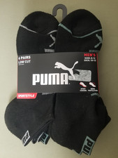New Mens Puma 6 Pair Cushioned Low Cut Athletic Socks.