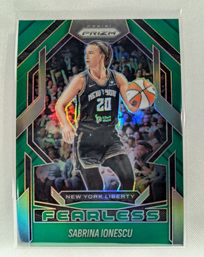 Panini 2025 Prizm WNBA Fearless Green Sabrina Ionescu New York Liberty #1