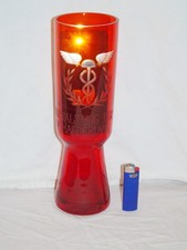 Magdeburg DDR Zollverwaltung 31 cm große Vase Glas Zoll Ehrengeschenk MfS NVA