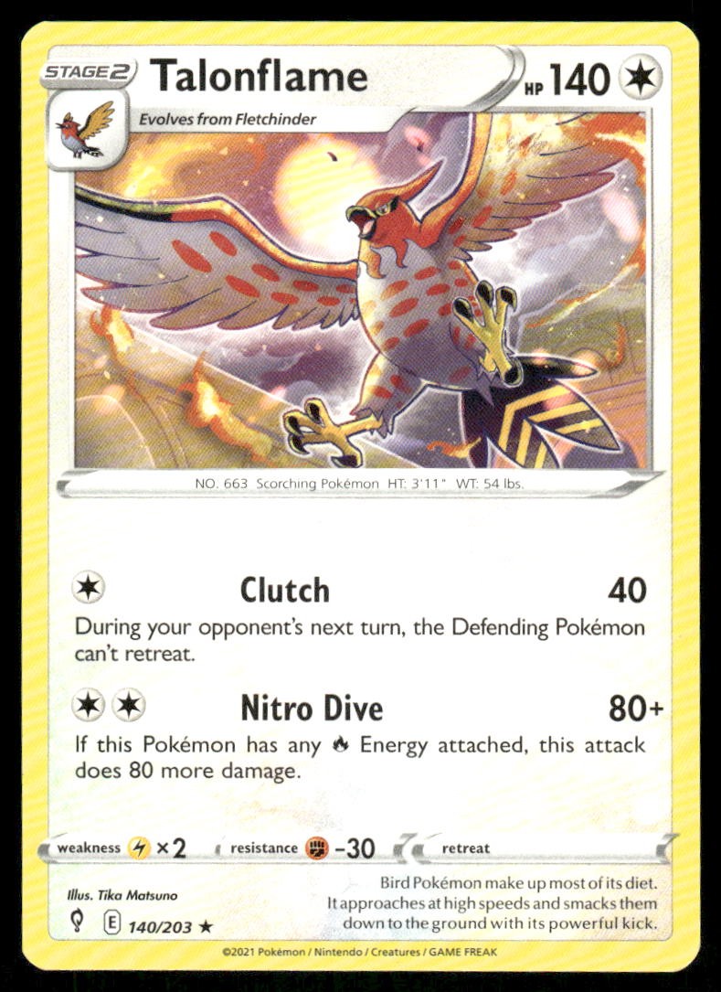 Talonflame 140/203 - Evolving Skies - Rare NM