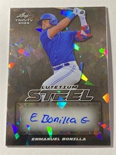 ENMANUEL BONILLA 2023 Leaf Trinity Lutetium Steel Crystal Silver AUTO 10/10 (H3)