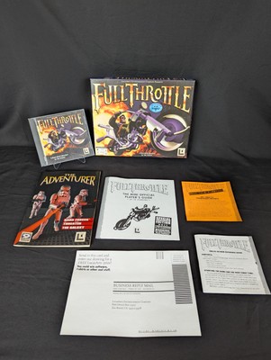Full Throttle (PC, 1995) - LucasArts - Rare Complete (CIB) Big Box - VERY GOOD!