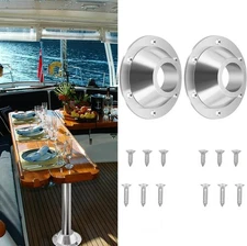 2 Pack Aluminum RV Table Base Mount Camper Pedestal Table Base Flange Leg Mount