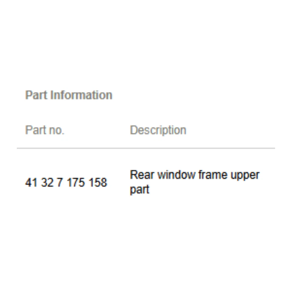 2007–2013 Mini Cooper Rear Upper Roof Window Frame OEM 41327175158 - Image 2 of 4