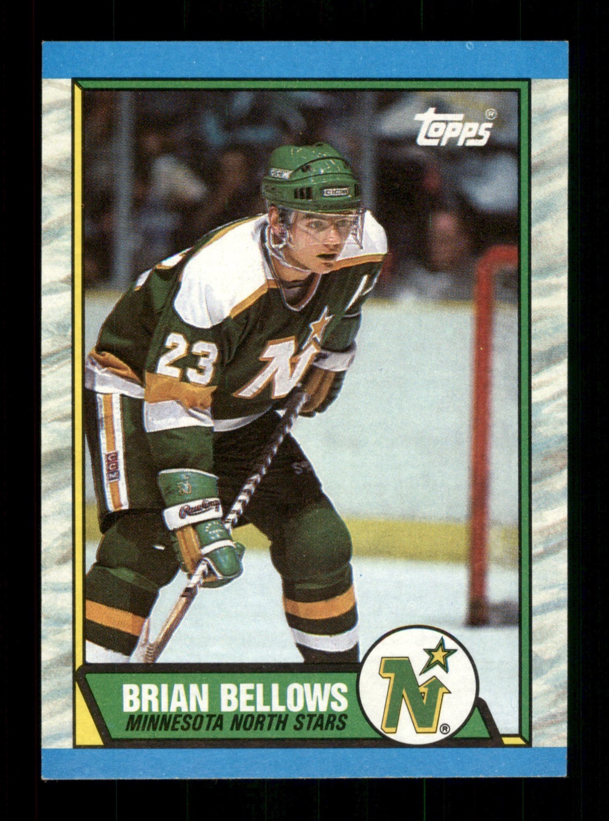 Brian Bellows 23 North Stars Hockey 1989 Sports 177 Topps Trading Card