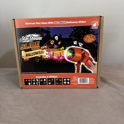 Star Shower Slide Show Halloween w Remote, Projector, Includes 6 Spooky Slides