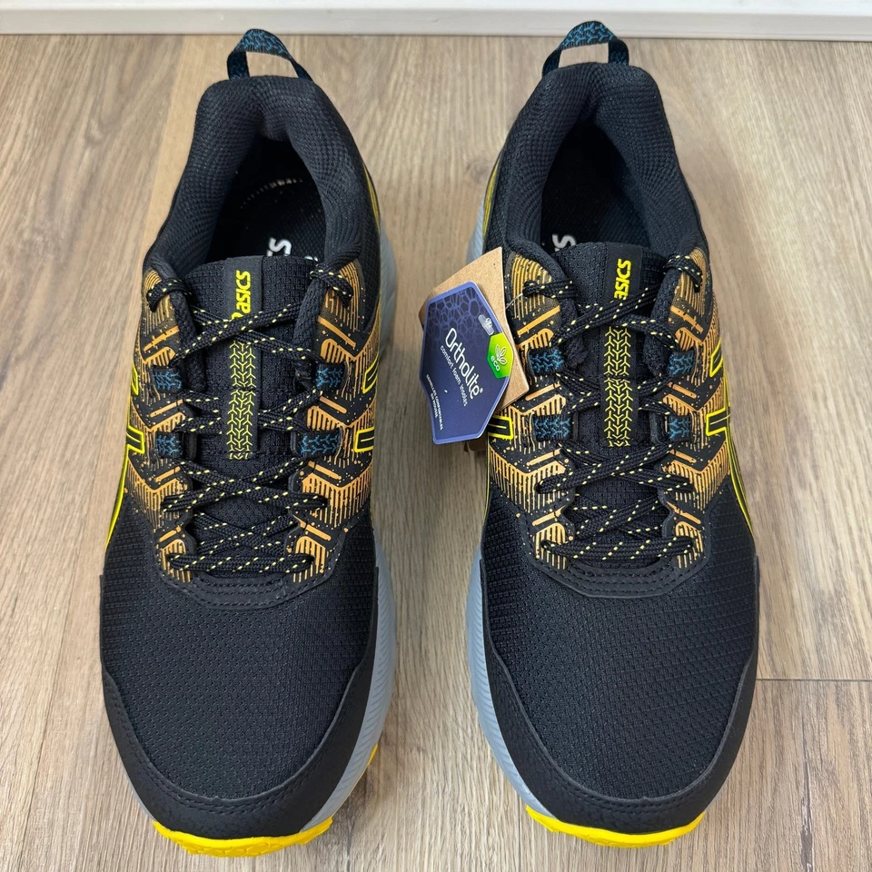Zapatillas de Trail Running ASICS GEL-Venture 9 Ortholite Negras Amarillas Para Hombre Talla 8 Nuevas con Etiquetas Foto 2 de 4