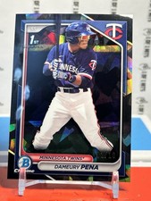 2024 BOWMAN CHROME Sapphire DAMEURY PENA  1ST MINNESOTA TWINS BLACK SSP 02/10