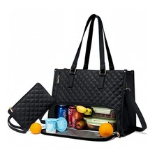 2 in 1 Insulated Lunch Tote Bag for Women Large Capacity Computer Handbag Work
