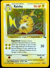Raichu #14/62 LP Fossil Pokemon Card