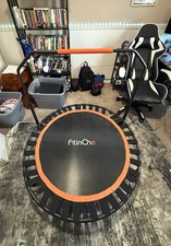 40"/48" Foldable Mini Trampoline Load 330bs,Portable with Adjustable Foam Handle