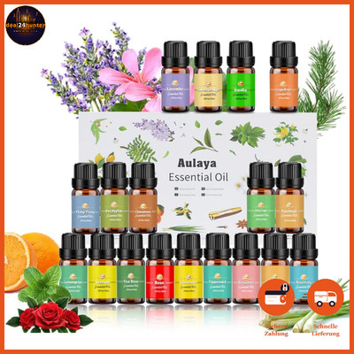 Ätherische Öle Set 18 x 10ml Lavendel Eukalyptus Zitrone Rosmarin Geschenk