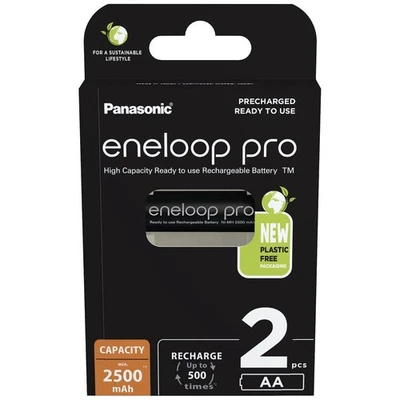 Pile rechargeable LR6 (AA) NiMH eneloop eneloop pro HR06 2500 mAh 1.2 V 2 pc(s) - Photo 1/4