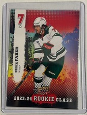 2023-24 Upper Deck Rookie Class Red Brock Faber #CC-13 Rookie RC wild