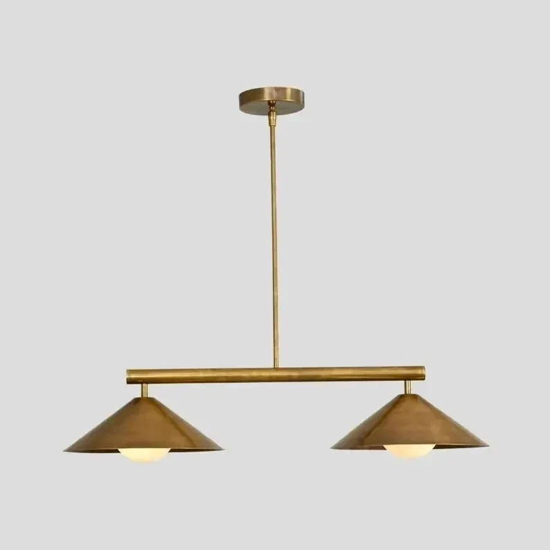 Pendant Light Mid century modern Antique Brass Orb Sputnik Italian Decorative - Image 2 of 4