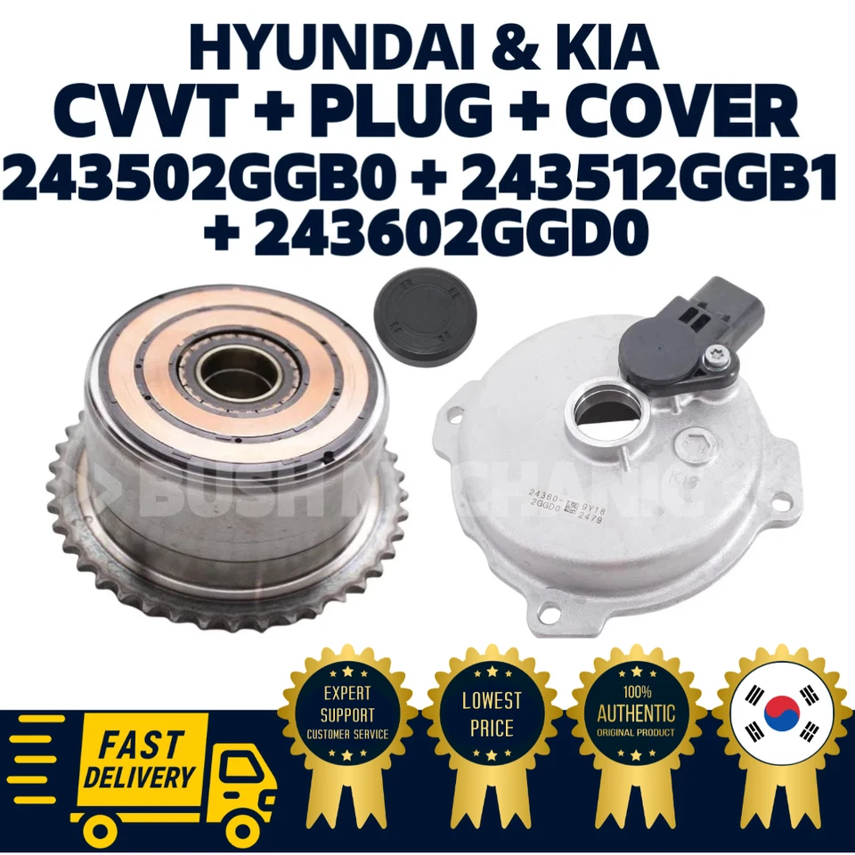 GENUINE OEM Hyundai Kia Intake CVVT Solenoid Cap Sensor Cover Camshaft 2.0L 2.4L - Bild 1 von 1