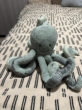 Jellycat Odell The Octopus Green Glittery Plush Rattle Crinkles