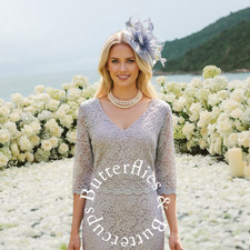 Per Una Size 16 Lace Dress & Fascinator Wedding Races Mother of the Bride Outfit