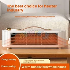 800W Portable Electric Space Heater Garage Hot Air Fan for House Room & Office
