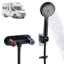 RV Shower Faucet with Hose and Head, 4" Stainless Steel RV Shower Faucet Kit, 5