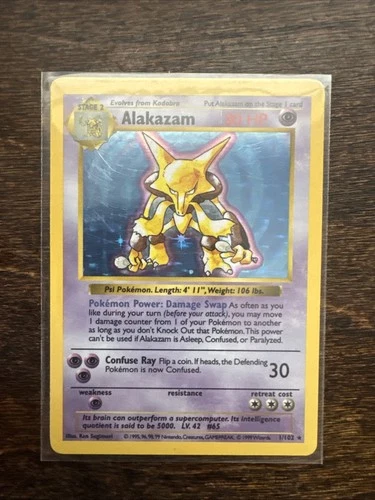 Alakazam 001/102 Base Set (Shadowless) Holo