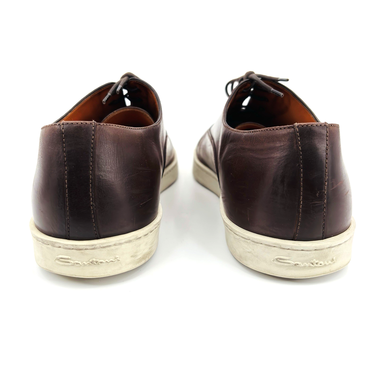 Santoni Durbin Cap Toe Oxford Shoes Men\'s Size 8‎ Brown Santoni - Darian Brown Leather Cap Toe Oxford | Mitchell Stores main image 3