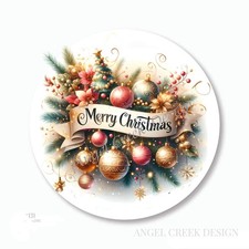 MERRY CHRISTMAS SCRAPBOOK STICKERS ENVELOPE SEALS HOLIDAY FAVORS LABELS