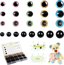 620PCS Safety Eyes for Crocheting with Washers 6-30mm Glitter Safety Eyes for...