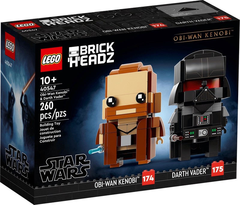 LEGO Star Wars Obi-Wan Kenobi And Darth Vader BrickHeadz Set #40547- SEALED