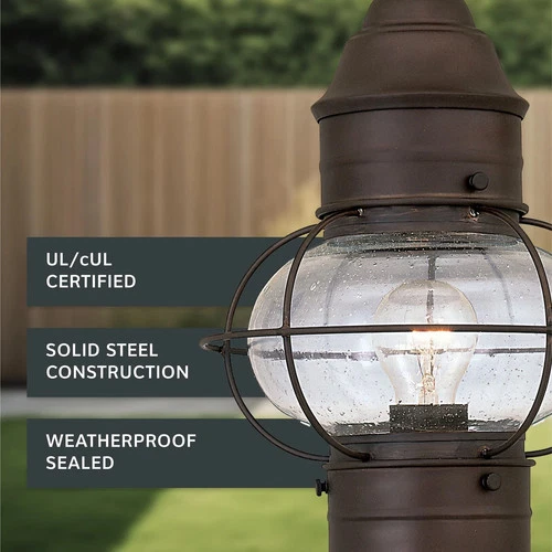 Outdoor Lamp Post Light Fixture, Classic Rustic Finish, Weather Resistant, Ex... - Picture 3 of 7