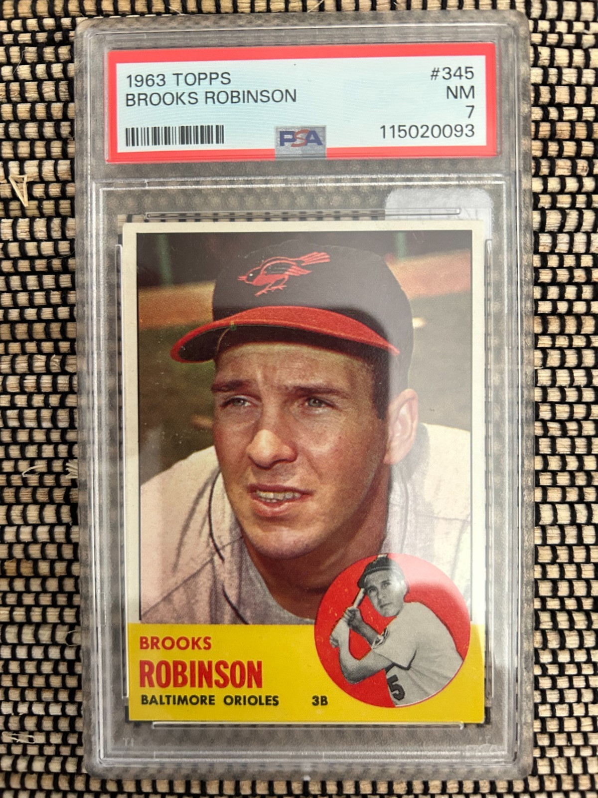 1963 Topps Brooks Robinson #345 PSA 7 NM