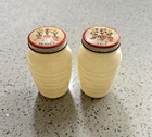 Fire King Anchor Hocking Beehive Ivory Milk Glass Pepper Shaker Tulip Lid Vtg
