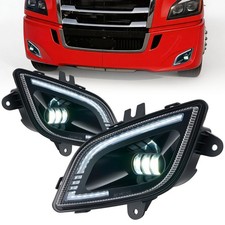 Lh Rh Black Led Fog Lights For Freightliner Cascadia 2018-24 Driving Lamp Set Lh Rh Black Led Fog Lights For Freightliner Cascadia 2018-24 Driving Lamp Set