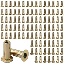 100Pcs Multi-Grip Rivet-Nuts 1/4-20 Rivet Nut Steel Pre-Bulbed Shank Plus Nut...
