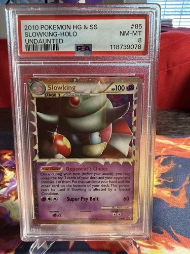2010 POKEMON UNDAUNTED SLOWKING PRIME #85 ULTRA RARE PSA 8 NM #118739078