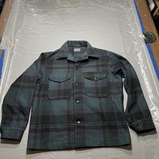 Vintage Pendleton Wool Plaid Jacket Flannel Heavy Shirt Mens Medium Made In USA