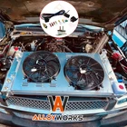 4 Row Radiator+Shroud Fan For 99-2014 Chevy Silverado 1500 2500 Tahoe GMC Yukon