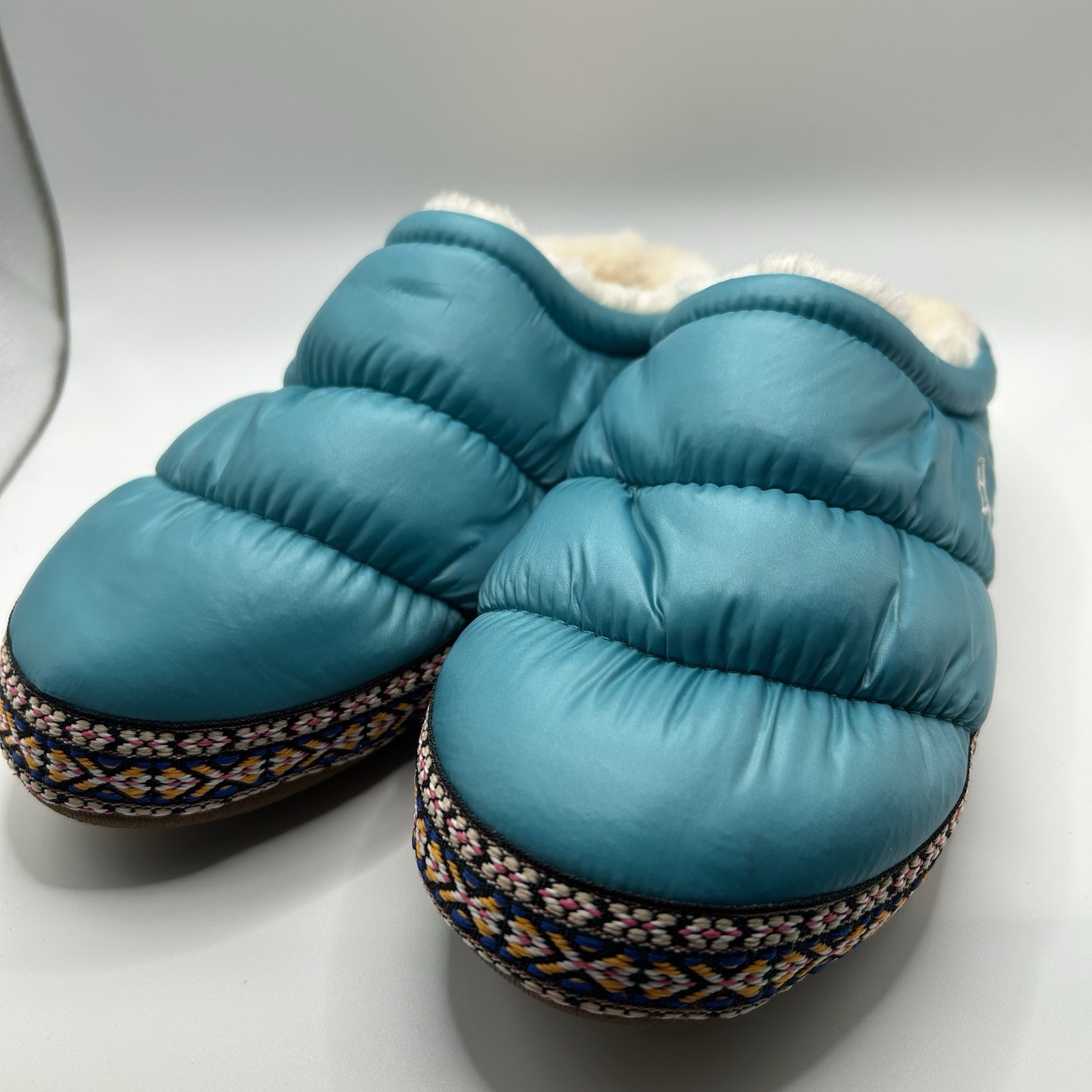 Ariat Womens Indoor/Outdoor Crius Clog Slippers & Sherpa Lining Turquoise 7.5-8