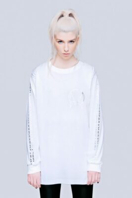 Long x Owsla Long Slv T Shirt White Unisex Sizes S.M.L Boy Long x Owsla Long Slv T Shirt White Unisex Sizes S.M.L Boy