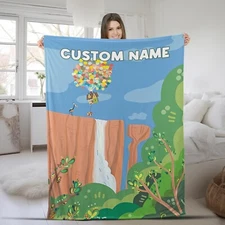 Personalized Up Movie Sherpa Blanket, Adventure Is Out There Carl and Ellie Coup
