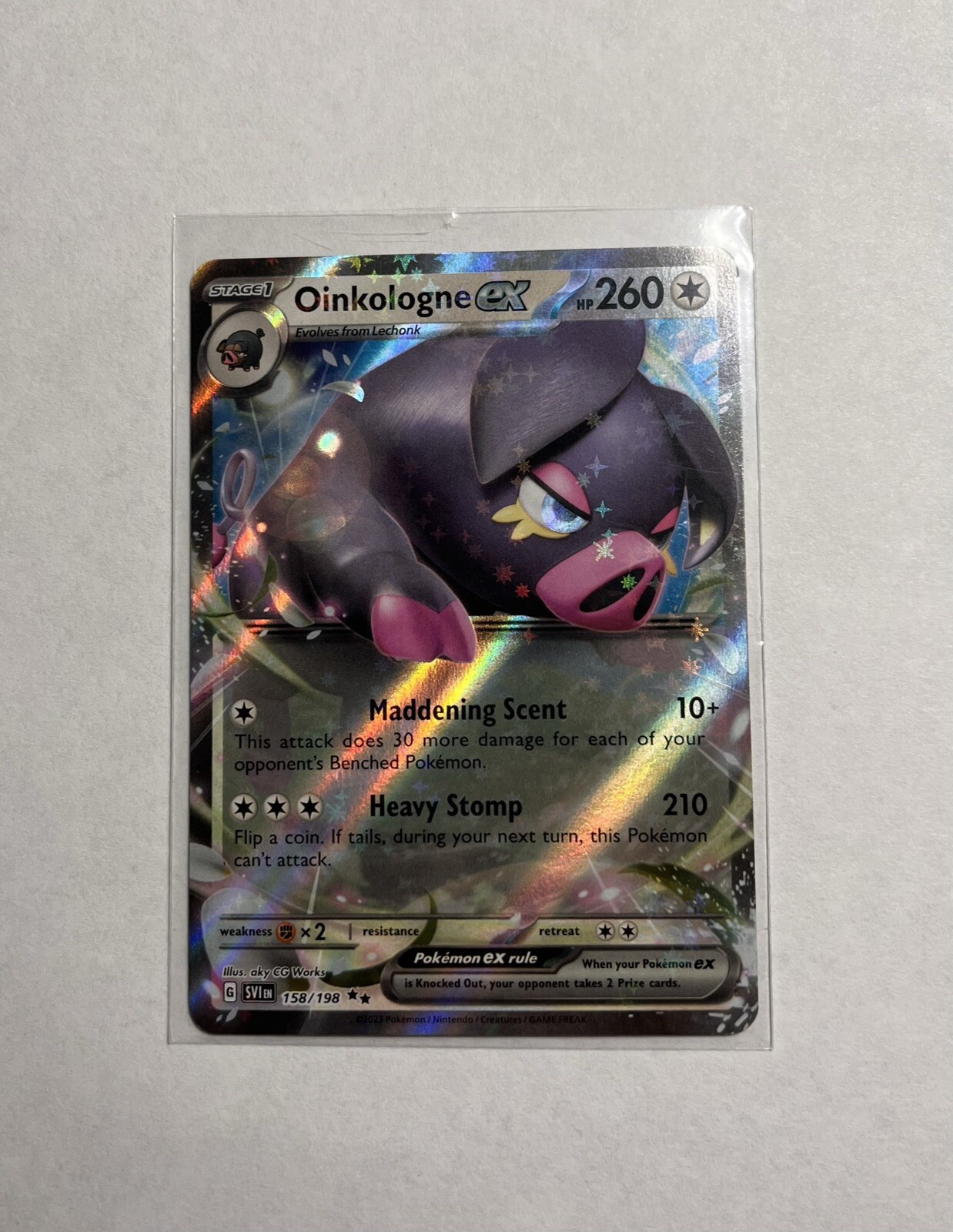 Oinkologne ex 158/198 - Pokemon Scarlet & Violet Double Ultra Rare English NM/M
