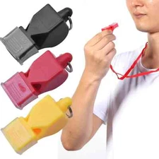 Outdoor Survival Football Basketball Sports Training Plastic Whistle Coach New