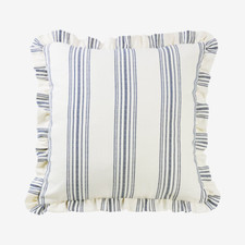 HiEnd Accents Prescott Ruffle Euro Sham Navy Size 27" X 27" New
