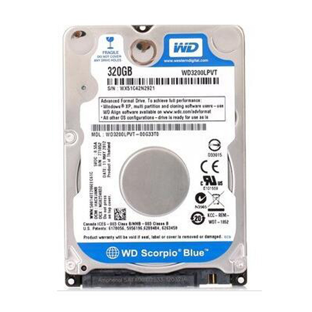 Western Digital 320GB WD3200LPVT 5400RPM SATA 2.5