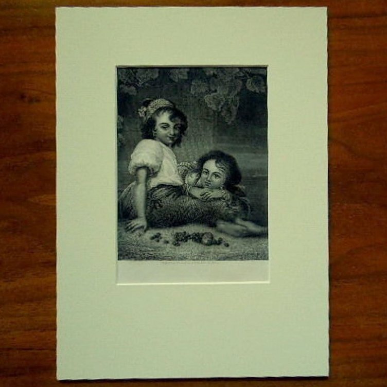 O. PELTON 1878 PRINT "Engraving for the eclectic" Roman Children Botanical