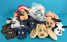 Vintage Tonka Pound Puppies 9 Small Dog Baby Puppy Plush Tan Black Brown Lot 5