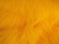 LONG Pile Fun Faux Fur Fabric Material - GOLD