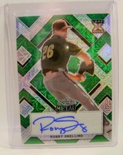 ROBBY SNELLING 1/1 GREEN X ROOKIE AUTO AUTOGRAPHED LEAF METAL BASEBALL 2022