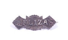 Victorian Eliza Name Brooch Chester 1900 Hallmark 925 Sterling Silver 2.3g